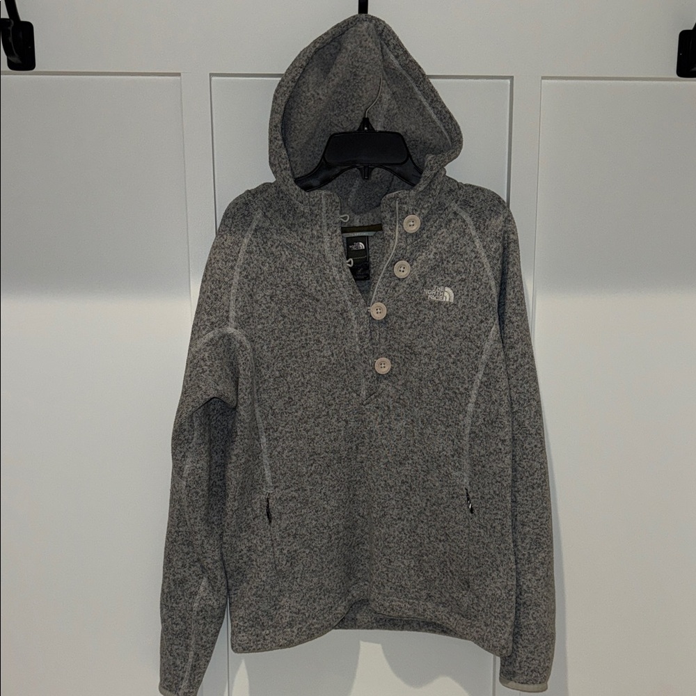 The North Face Gray 1/4 Button-Up Women’s Pullover